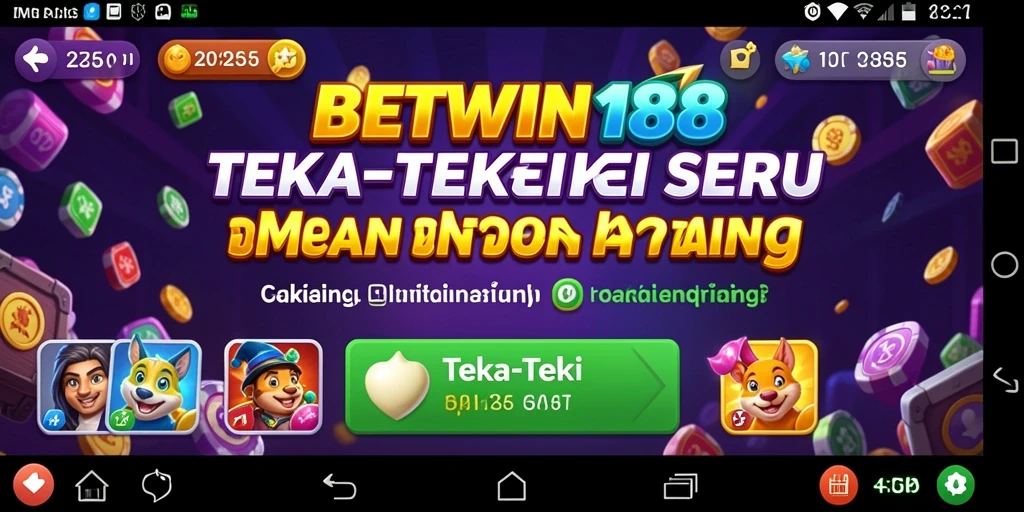 Tampilan antarmuka BETWIN188 dengan teka-teki yang menantang.