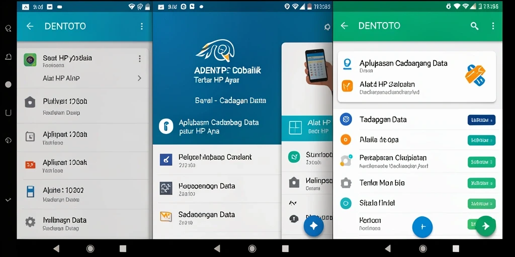 Antarmuka DENTOTO untuk fungsi cadangan data yang mudah digunakan.