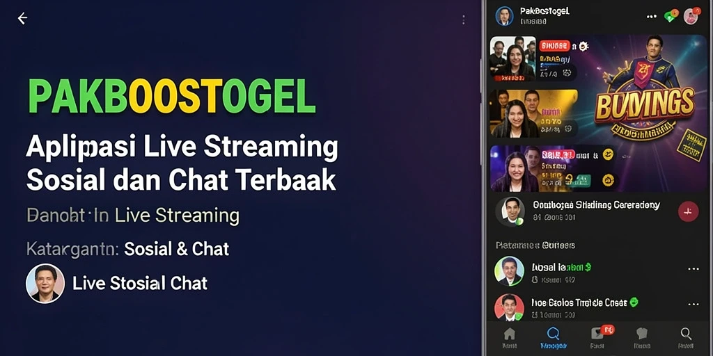 Tampilan antarmuka PAKBOSTOGEL saat siaran langsung aktif.